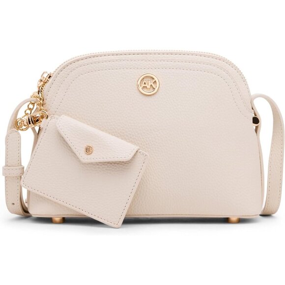 Dome Crossbody Bag Polyester Parchment Zipper Adjustable Detachable Card